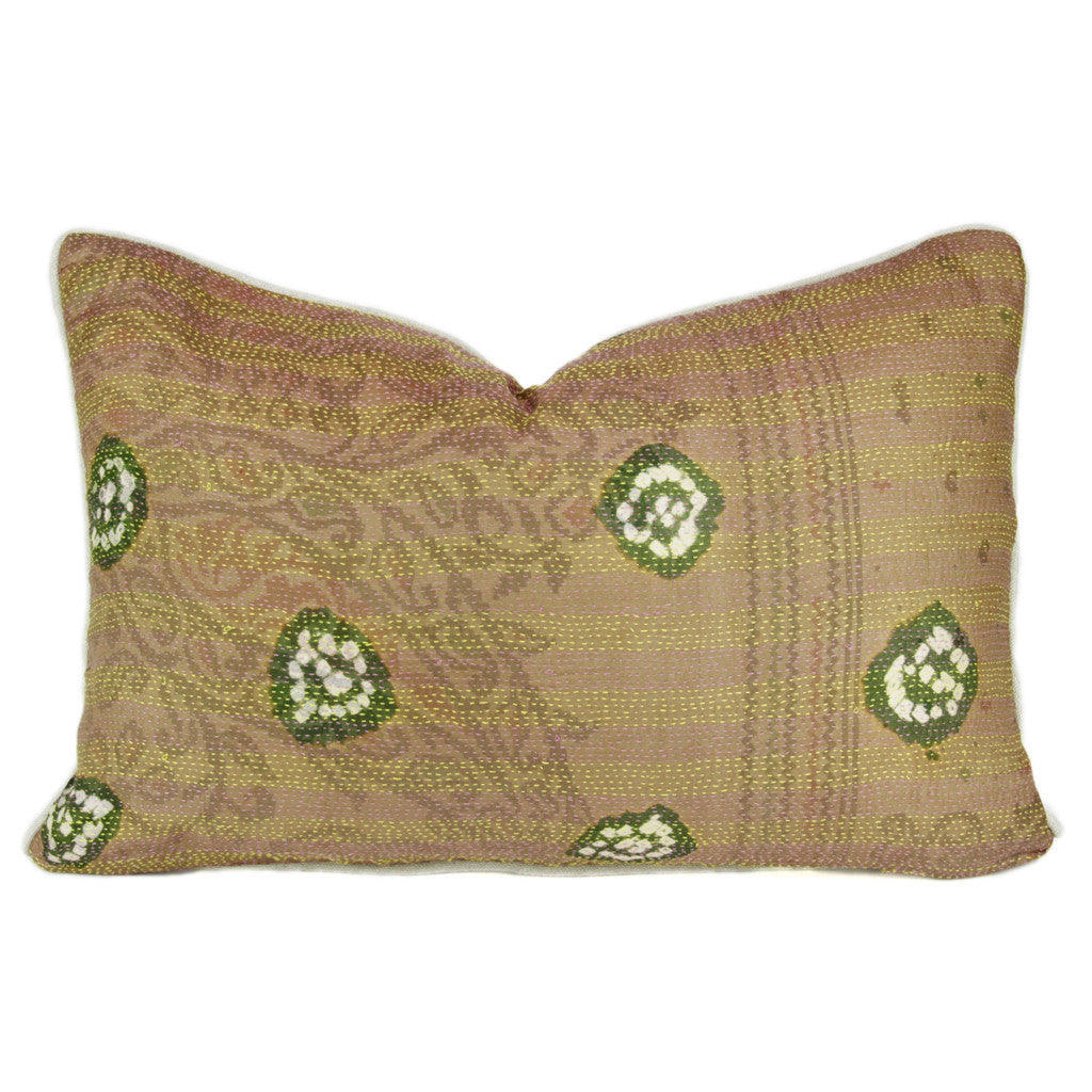 Spotted Bengal Silk Katha Pillow