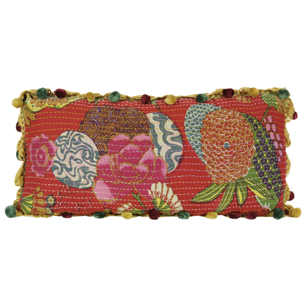 Jogi Rali Crimson Pillow, Set Of 2