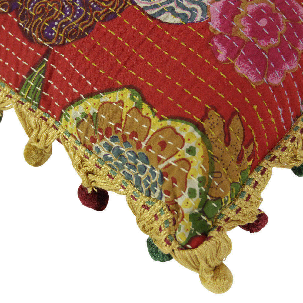 Jogi Rali Crimson Pillow, Set Of 2