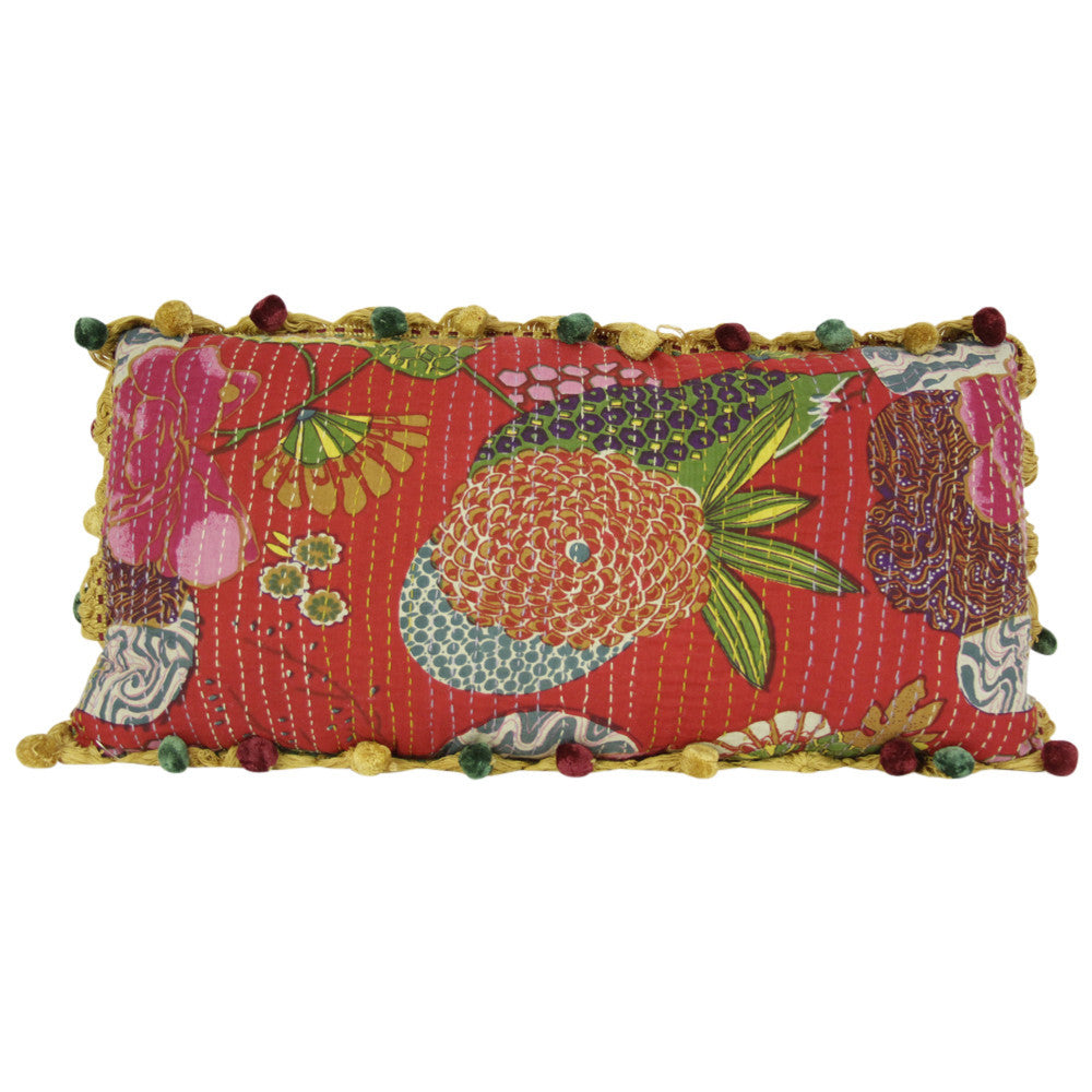 Jogi Rali Crimson Pillow, Set Of 2