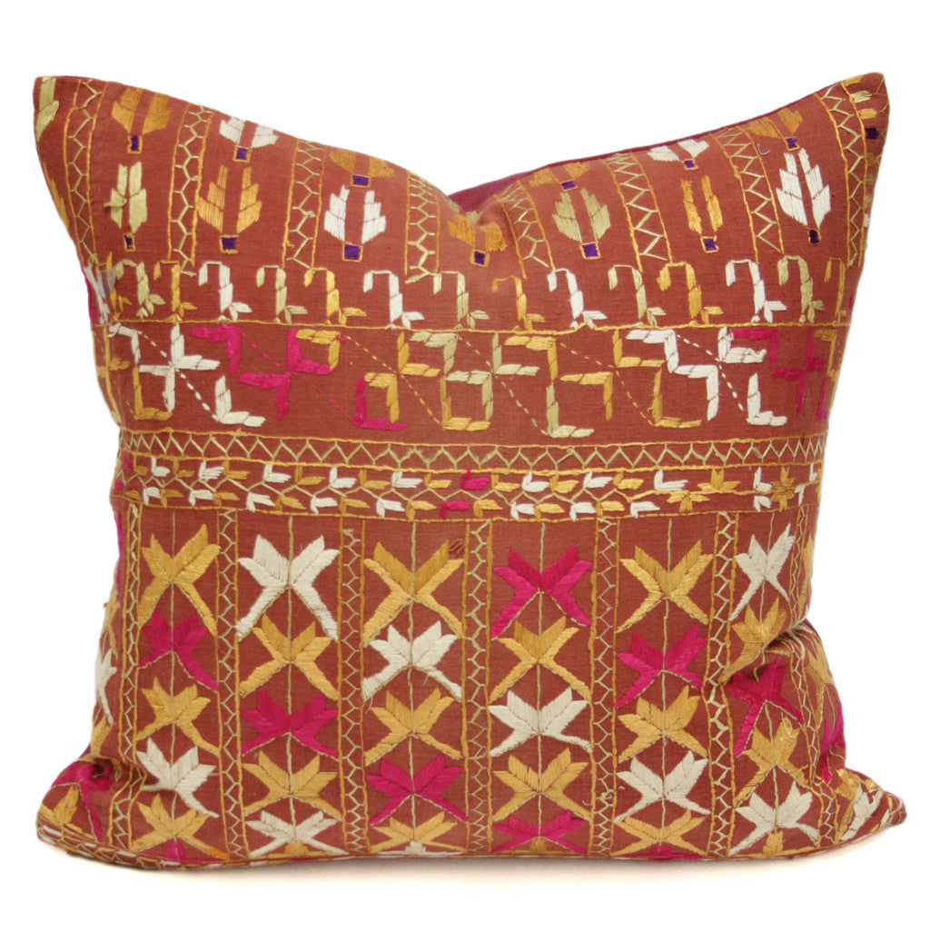 Bagh Phulkari Pillow (square)