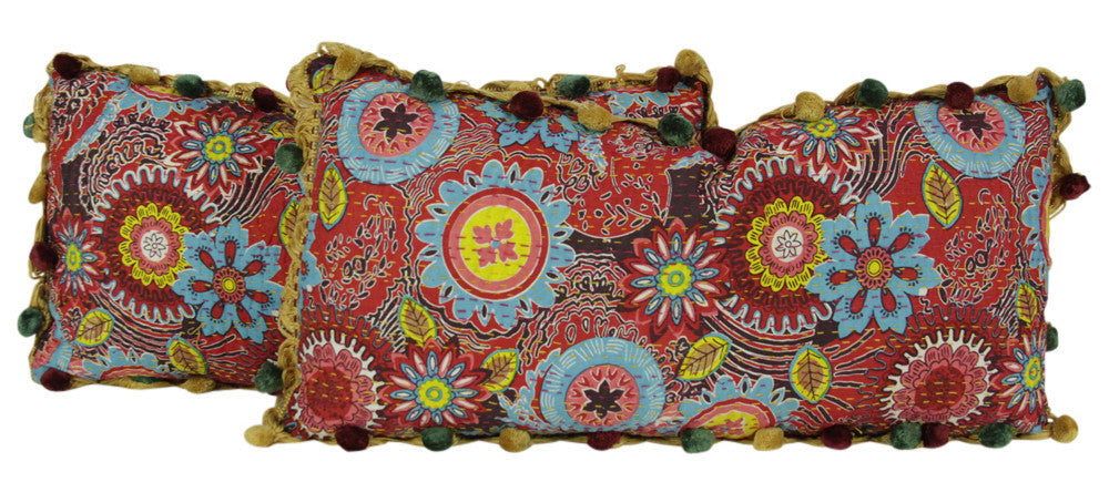 Jogi Rali Daisy Pillow, Set Of 2