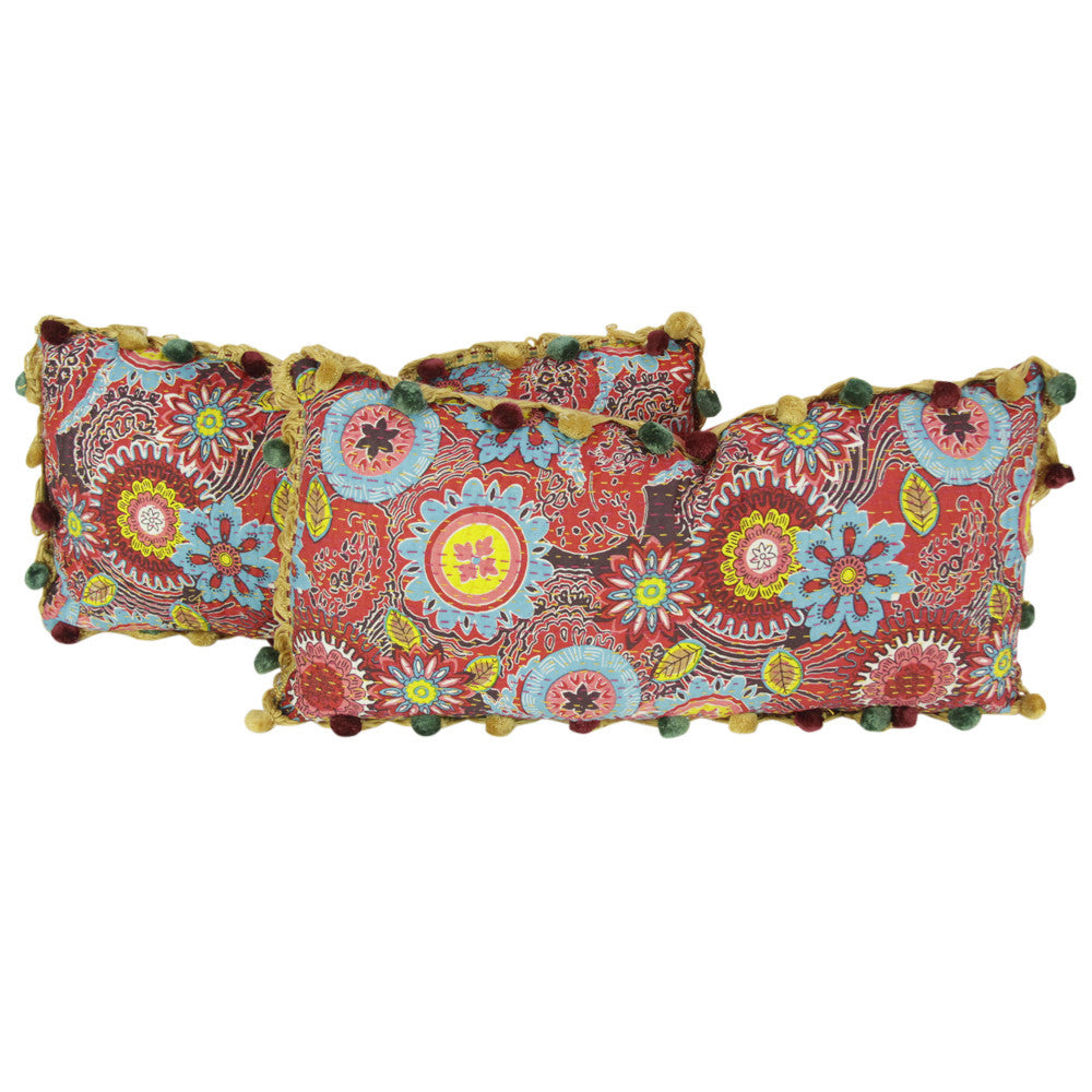Jogi Rali Daisy Pillow, Set Of 2