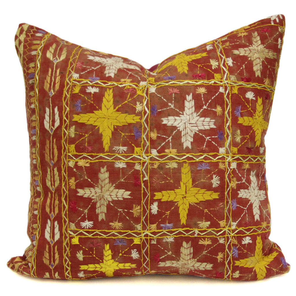 Bagh Phulkari Pillow (square)