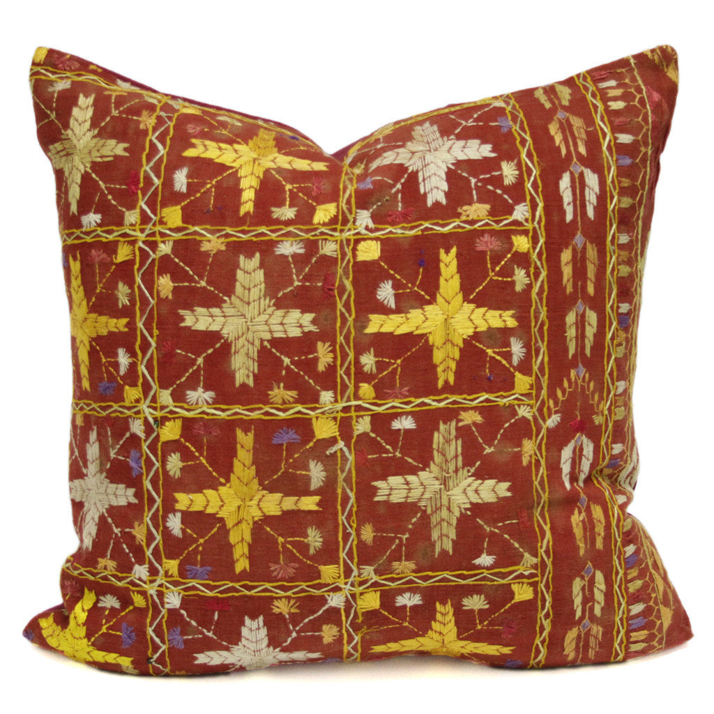 Bagh Phulkari Pillow (square)