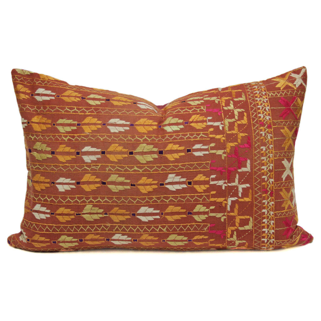 Bagh Phulkari Pillow (Lumbar)