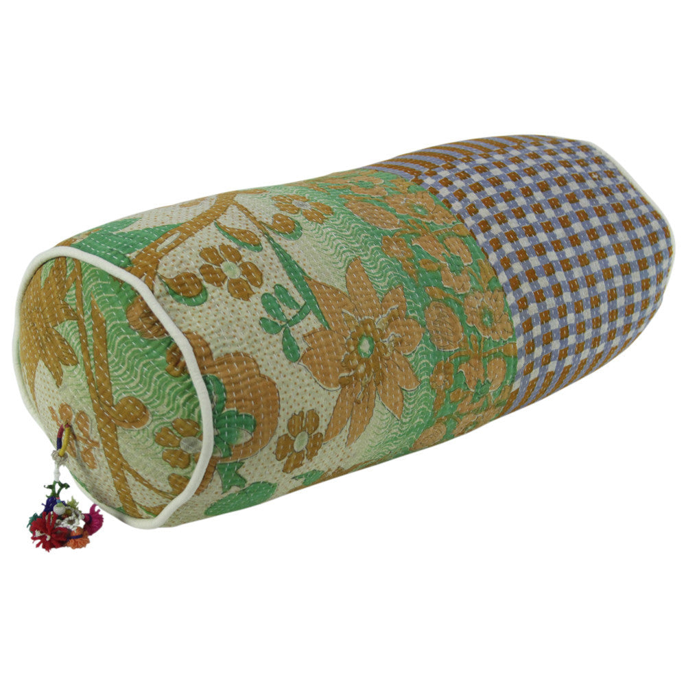 Marudham Kantha Pillows, Pair