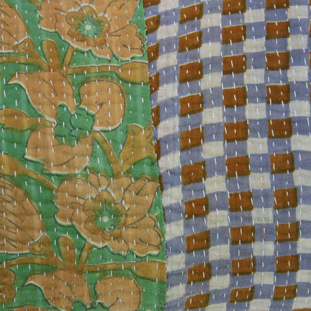 Marudham Kantha Pillows, Pair