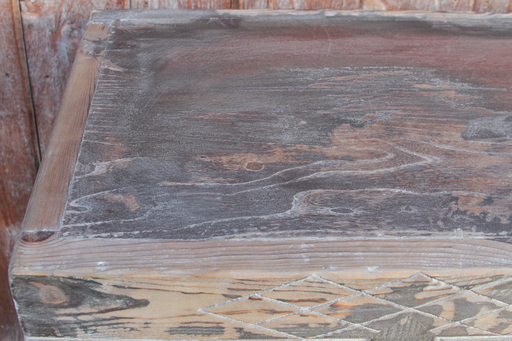 Reconstructed Ashen Carved Chev Sideboard