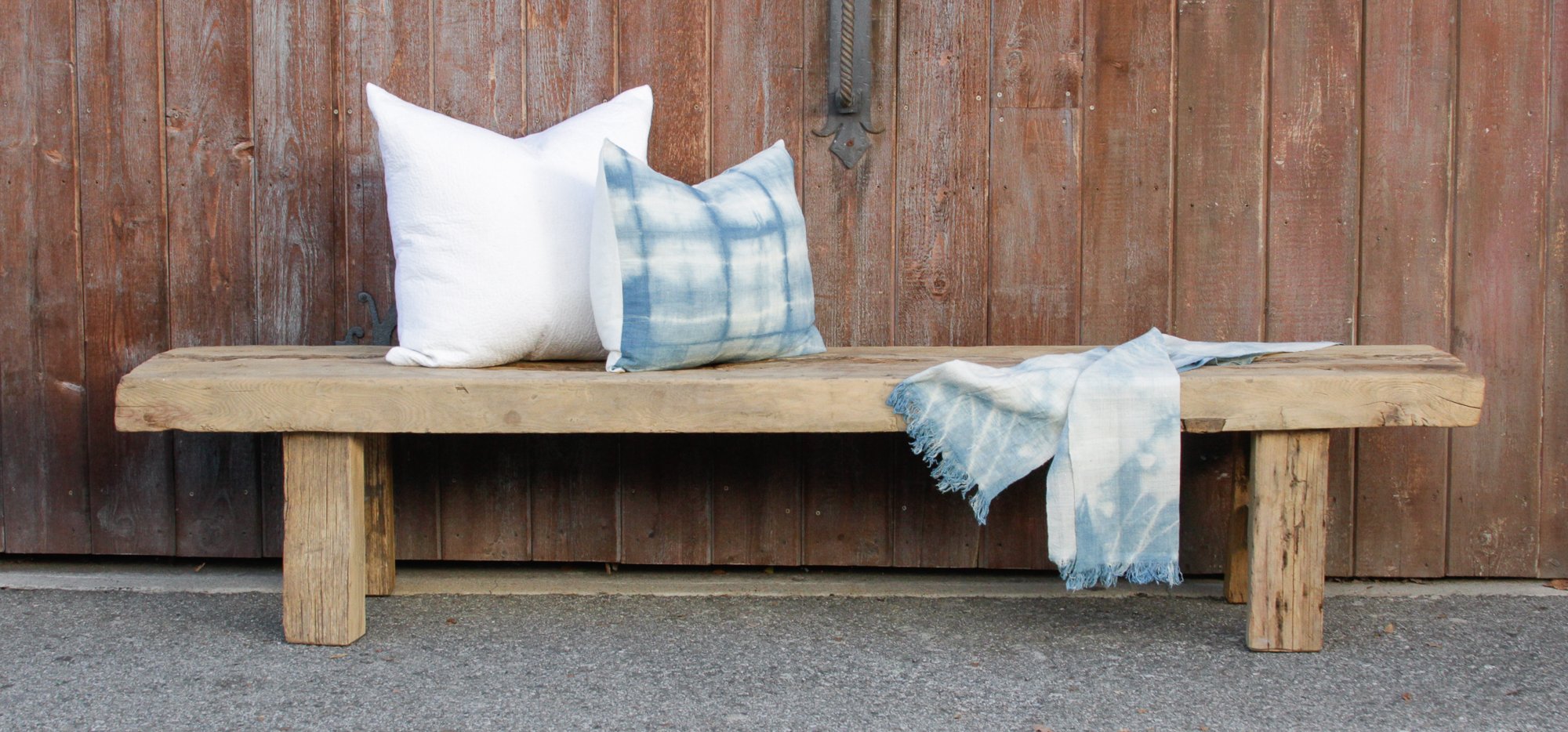 Antique Robust Rustic Bench