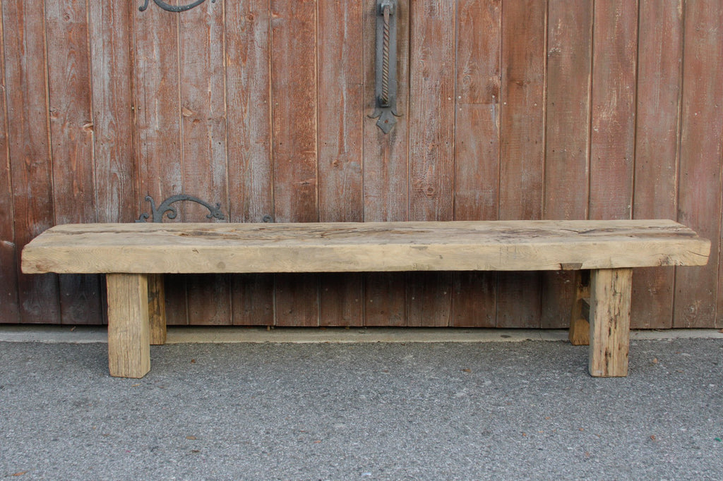 Antique Robust Rustic Bench