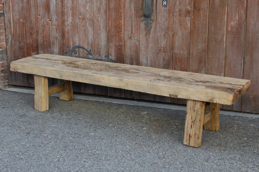 Antique Robust Rustic Bench