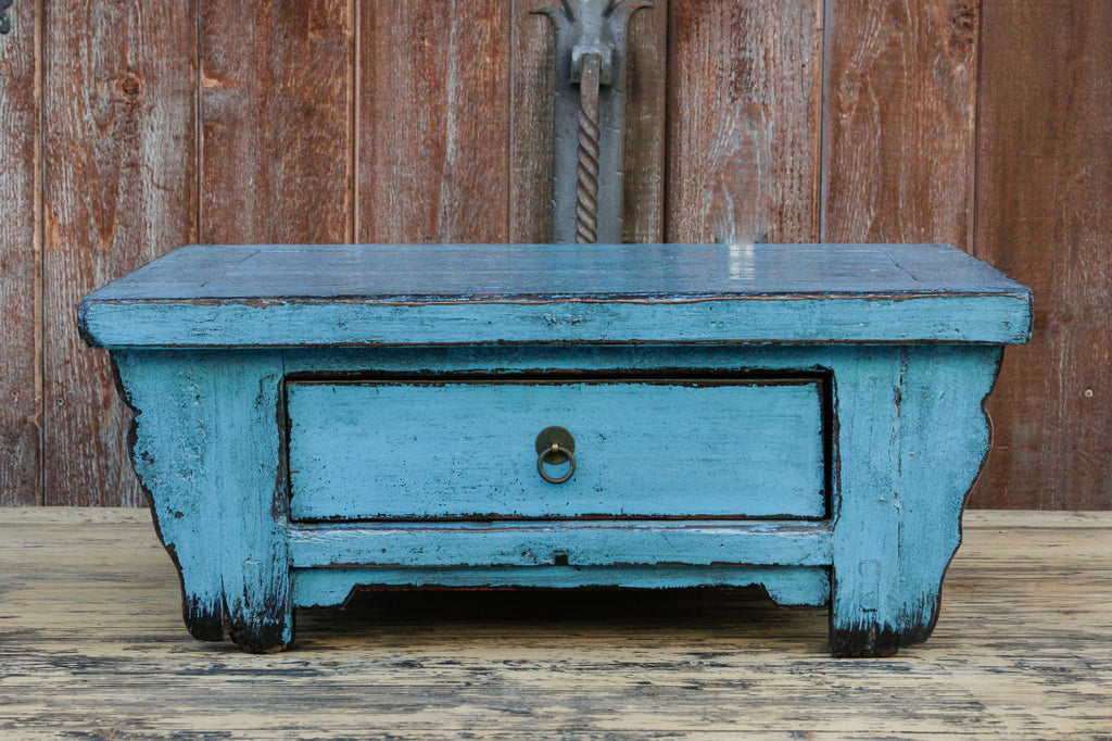 Vintage Turquoise Kang Low Table