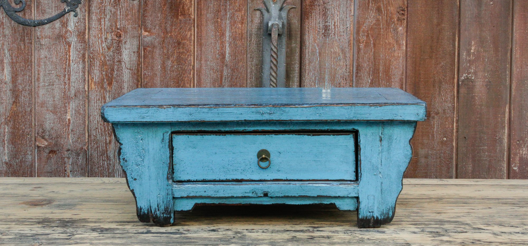 Vintage Turquoise Kang Low Table