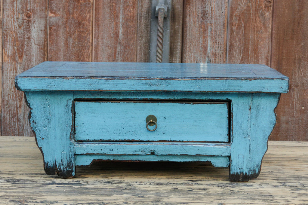 Vintage Turquoise Kang Low Table