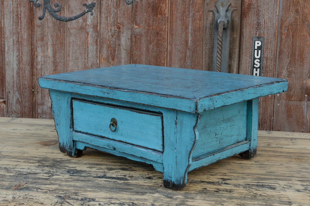 Vintage Turquoise Kang Low Table
