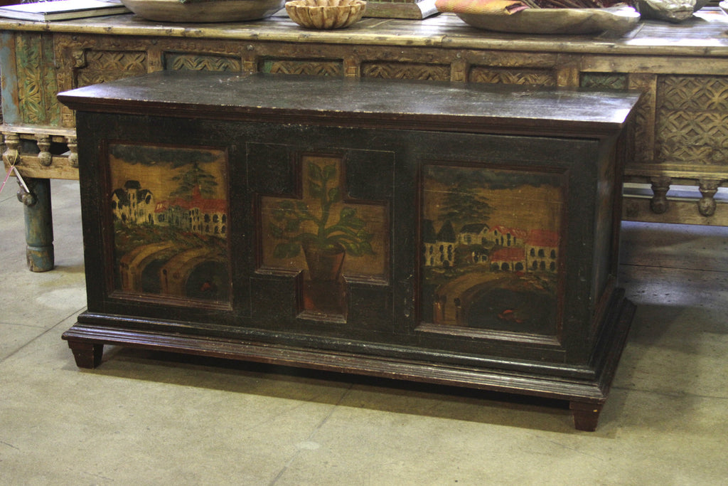 Dutch Colonial Painted Blanket Box