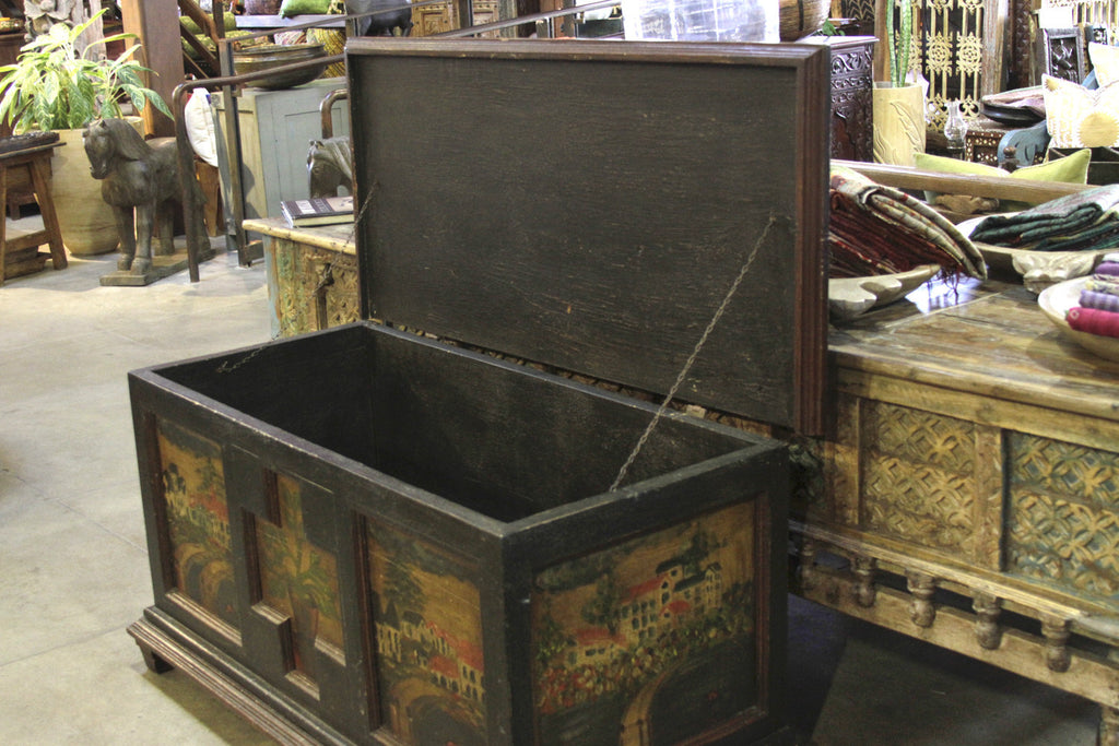 Dutch Colonial Painted Blanket Box