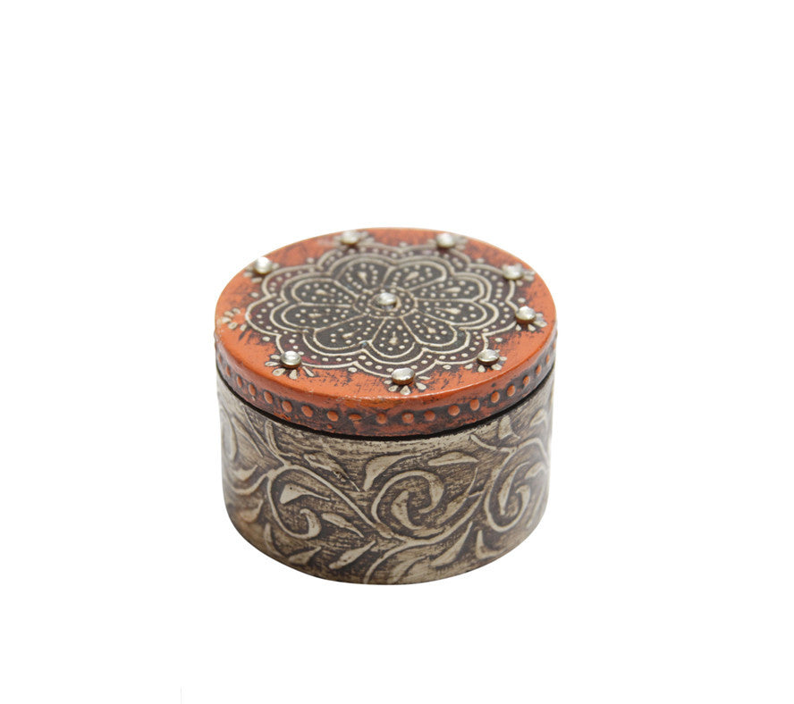 Tandori Orange Lac Jewelry Box
