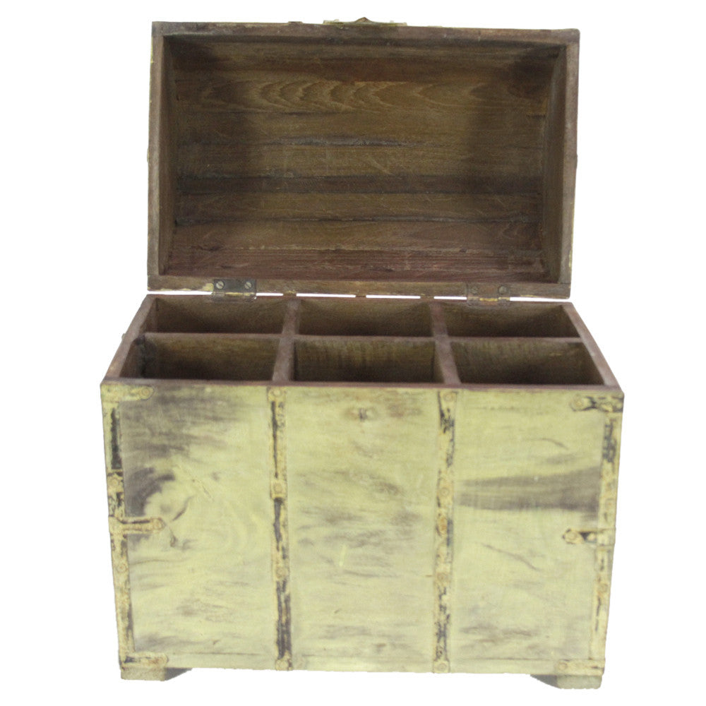 Yellow Painted Wine Box