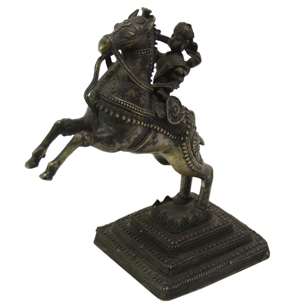 Bastar Bronze Horseback Warrior