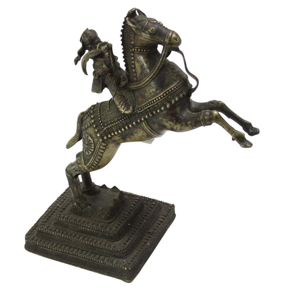 Bastar Bronze Horseback Warrior