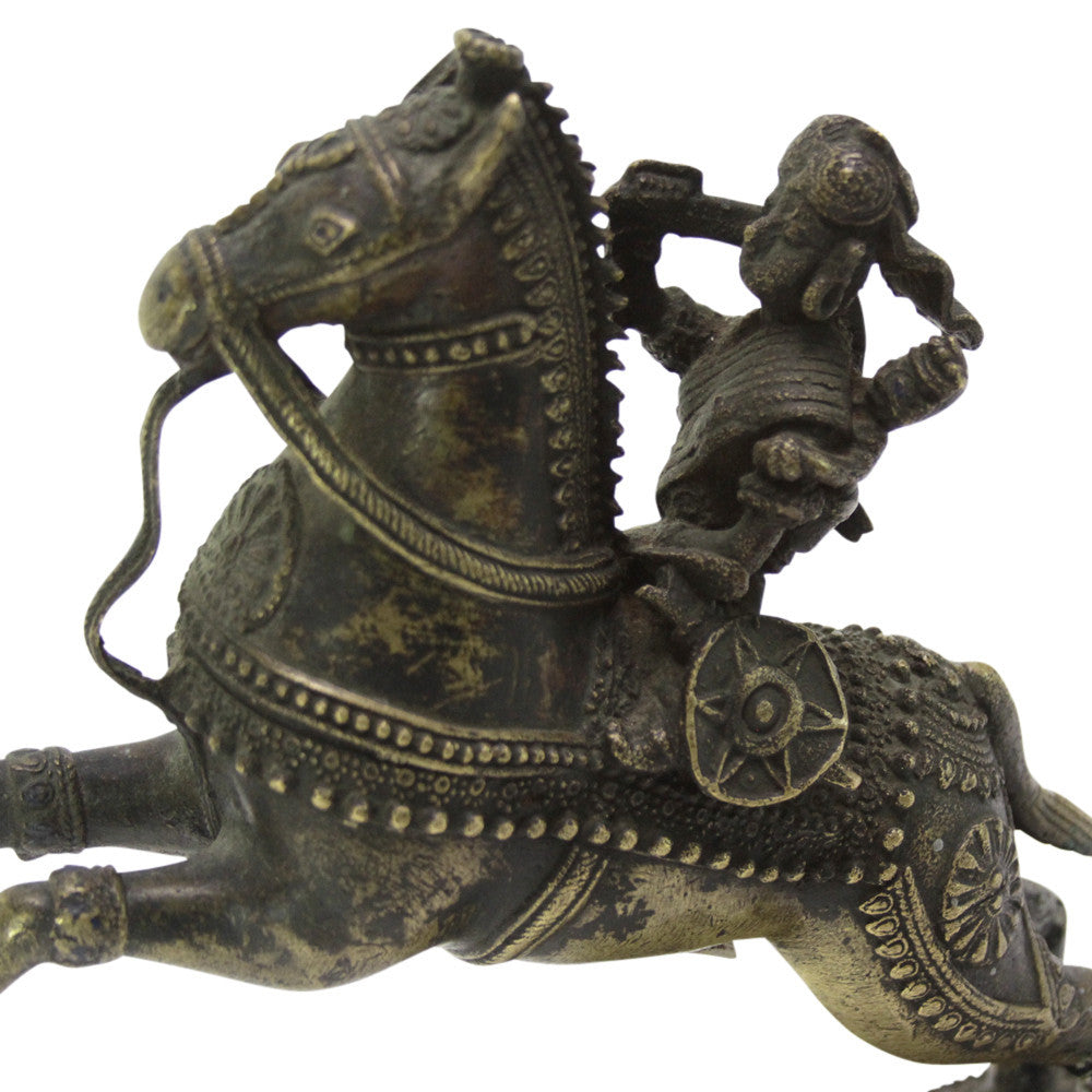 Bastar Bronze Horseback Warrior