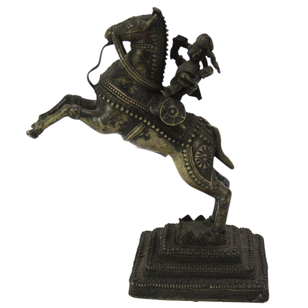 Bastar Bronze Horseback Warrior