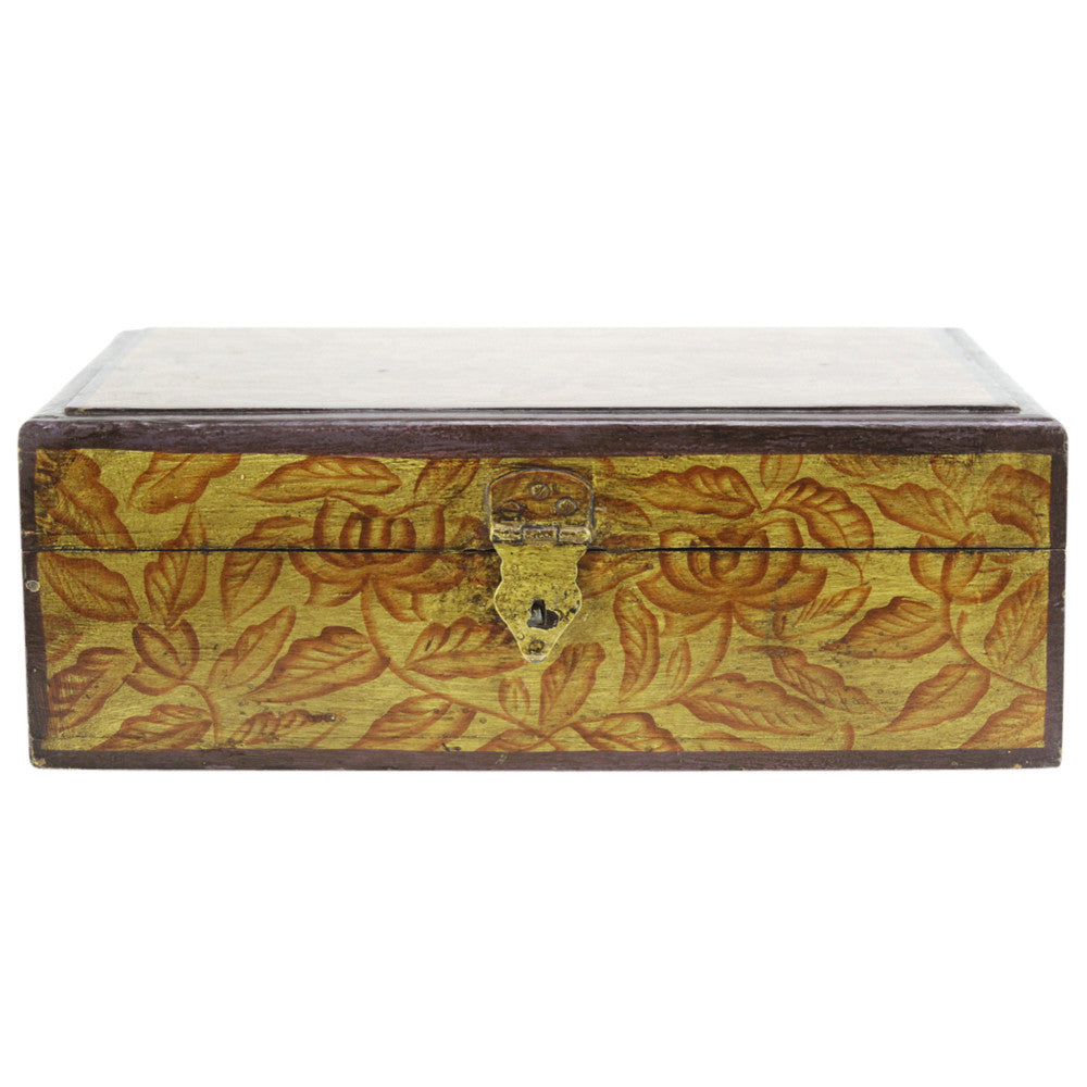Floral Painted Jewelry Box