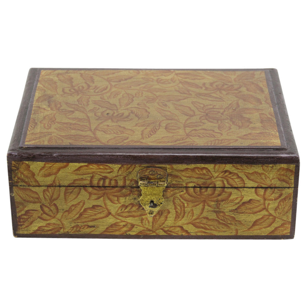Floral Painted Jewelry Box