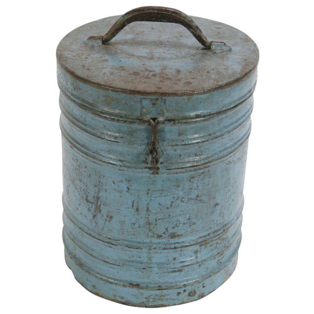Blue Grain Storage Container