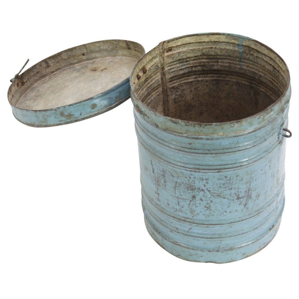 Blue Grain Storage Container