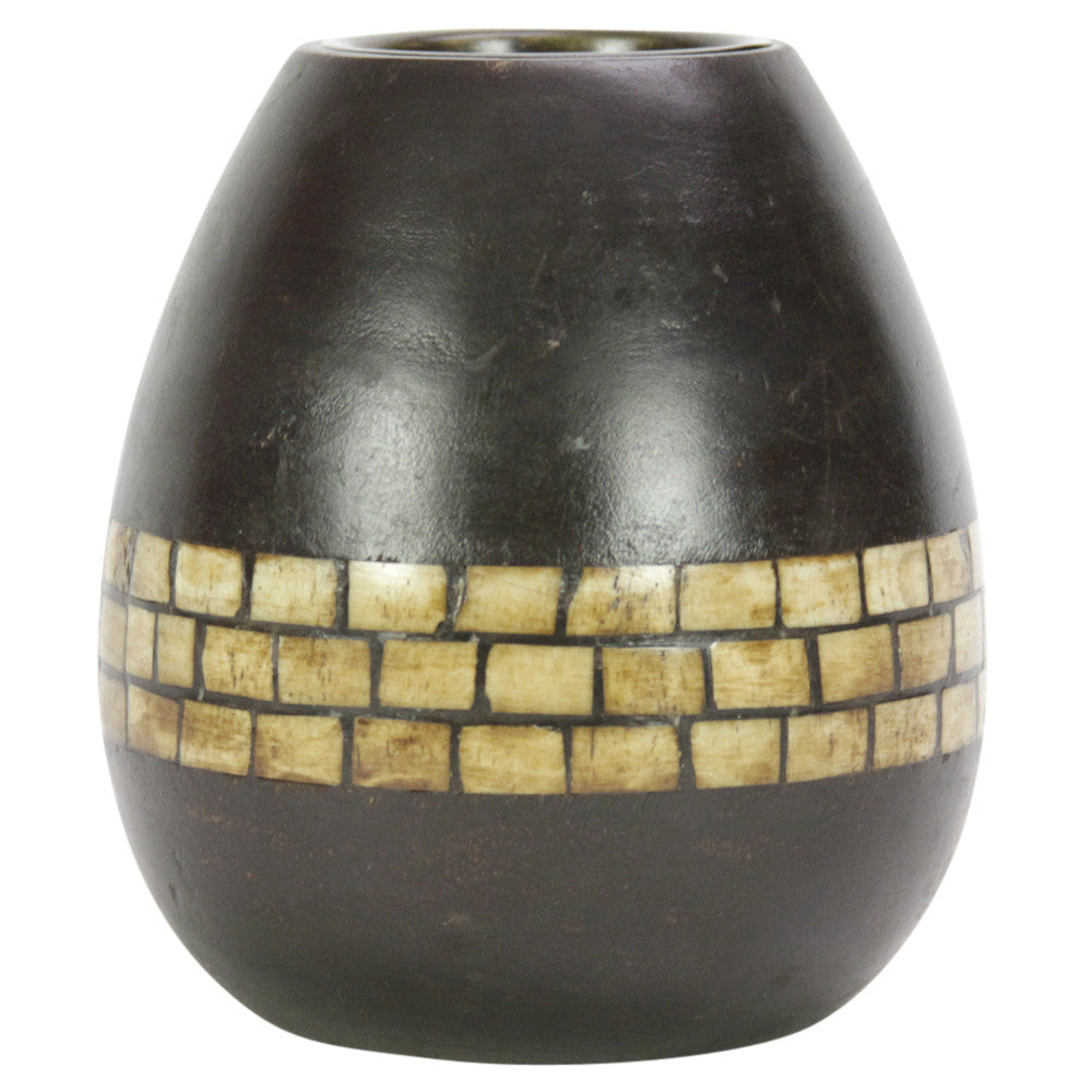 Bone Inlay Candleholder