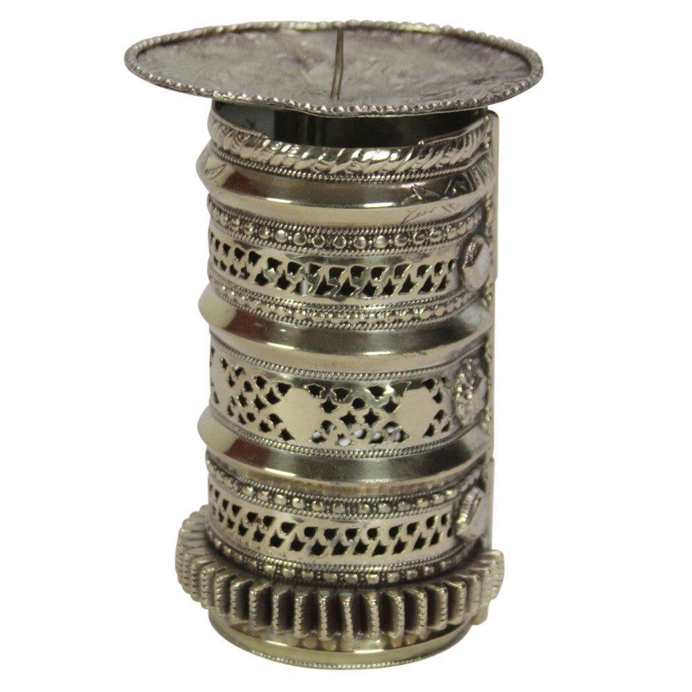 Tribal Metal Candleholder