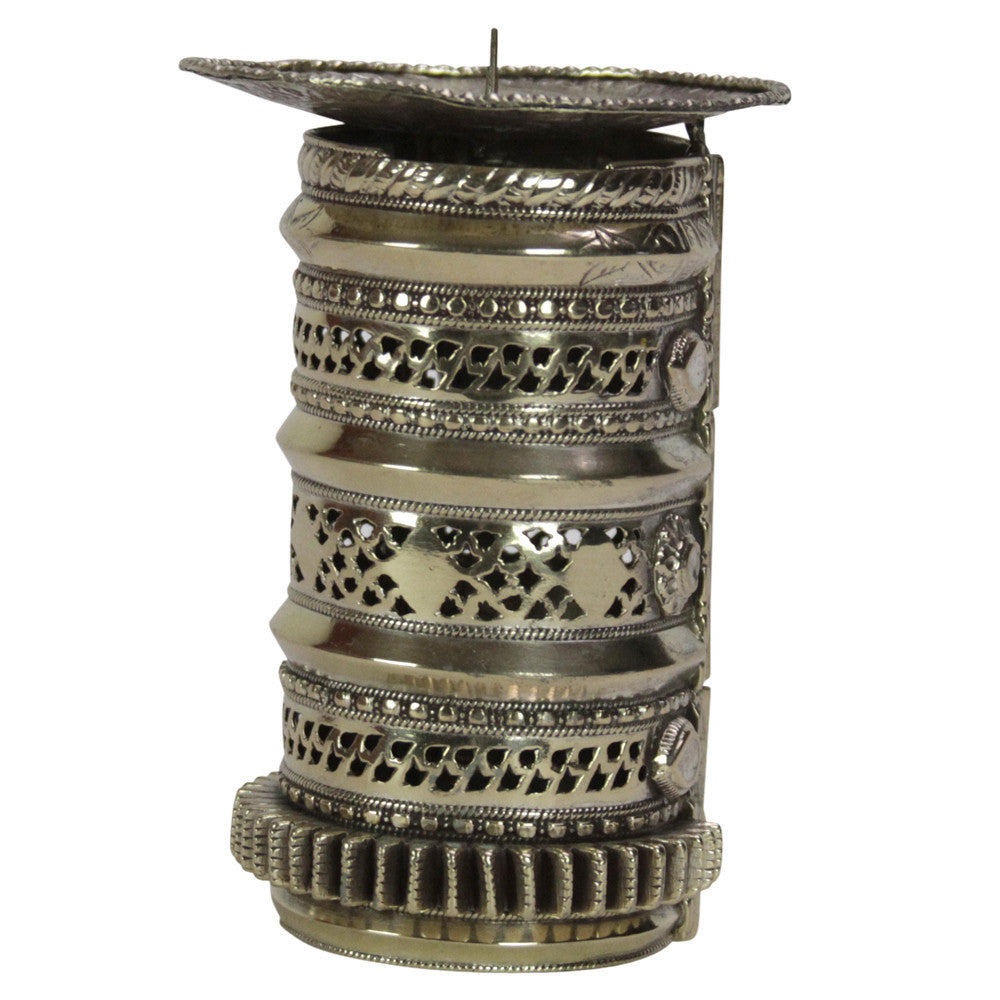 Tribal Metal Candleholder