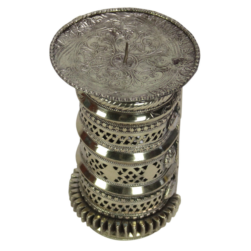 Tribal Metal Candleholder