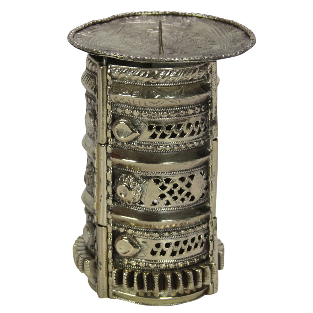 Tribal Metal Candleholder