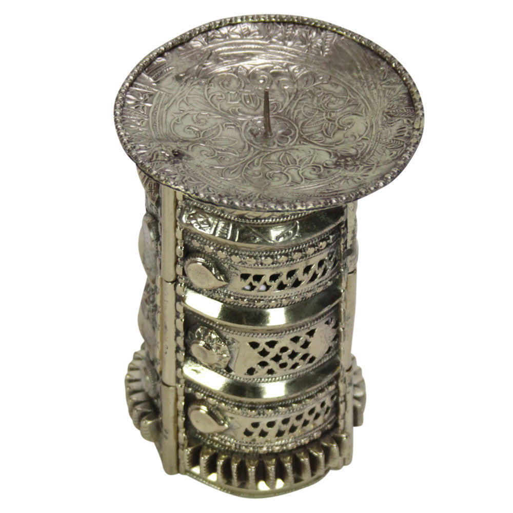Tribal Metal Candleholder
