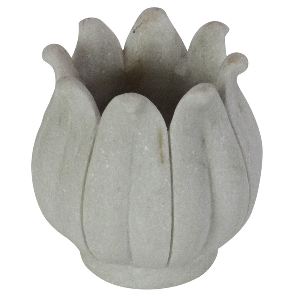Marble Lotus Bud Vase