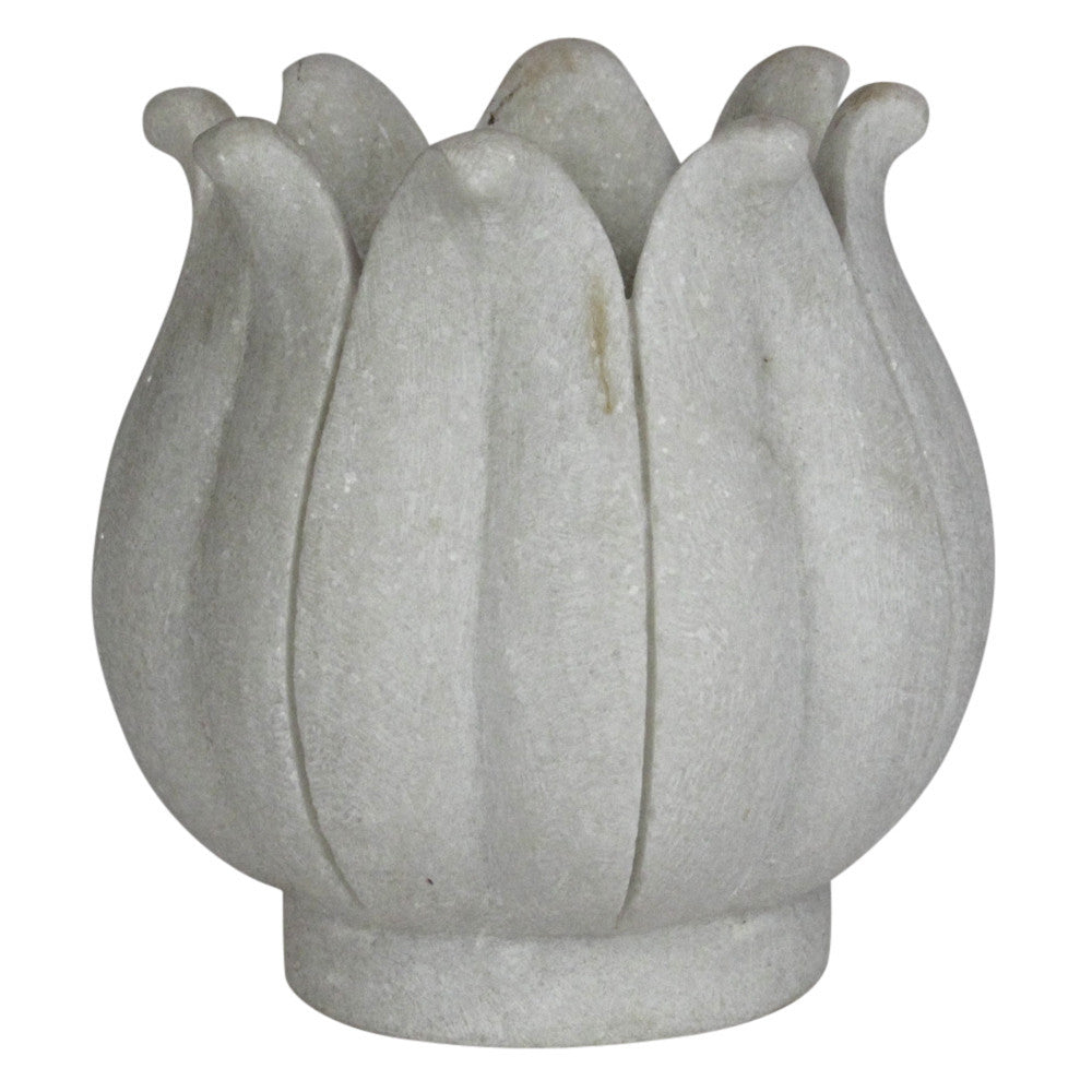 Marble Lotus Bud Vase