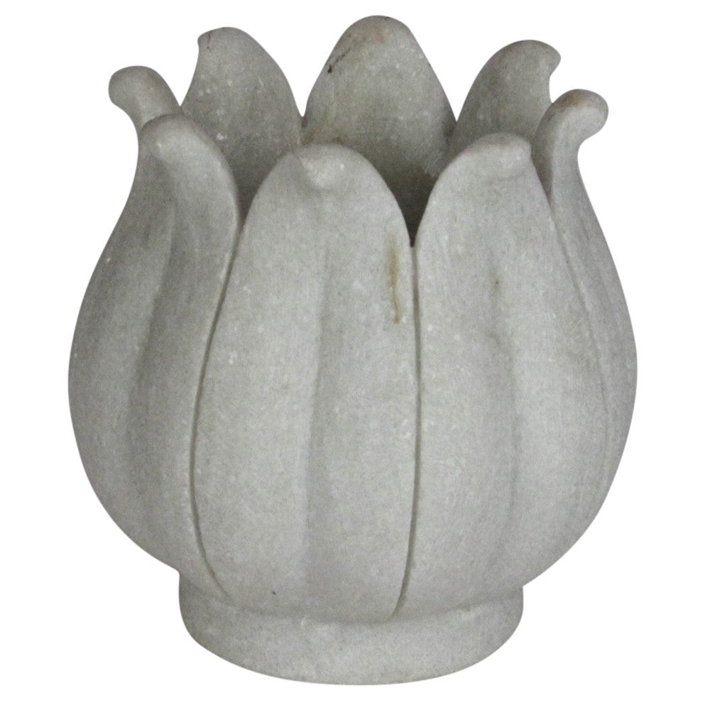 Marble Lotus Bud Vase