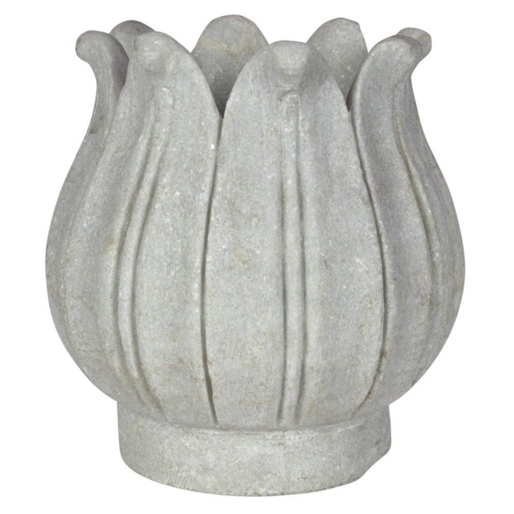 Detailed Marble Lotus Bud Vase
