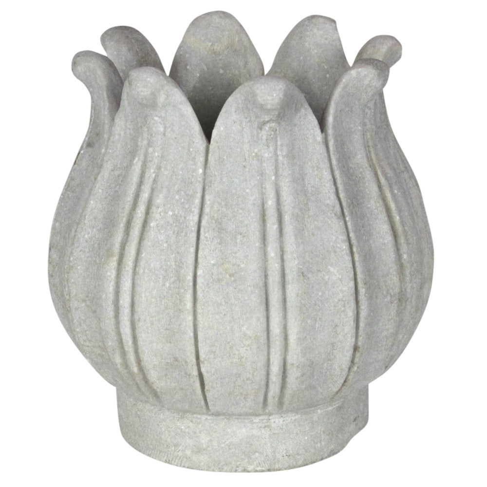 Detailed Marble Lotus Bud Vase