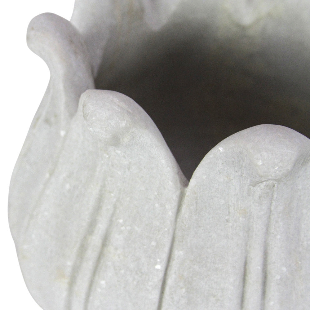 Detailed Marble Lotus Bud Vase