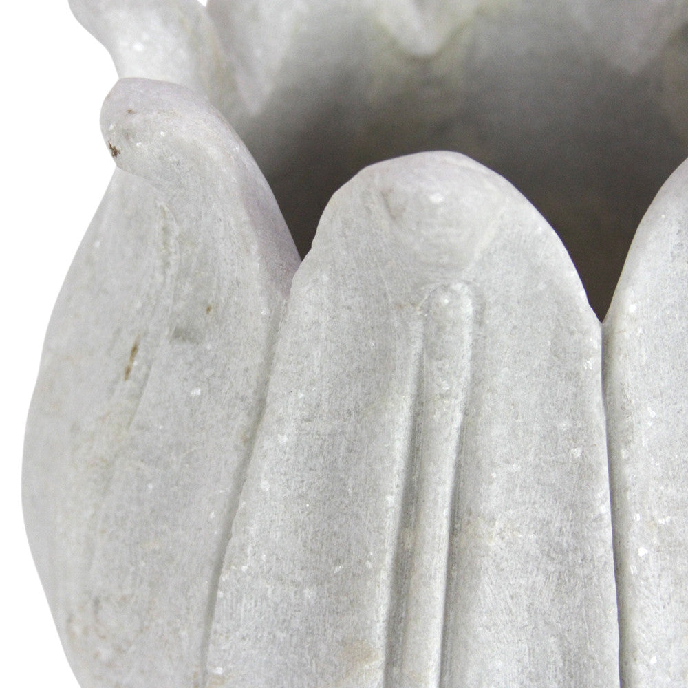 Detailed Marble Lotus Bud Vase