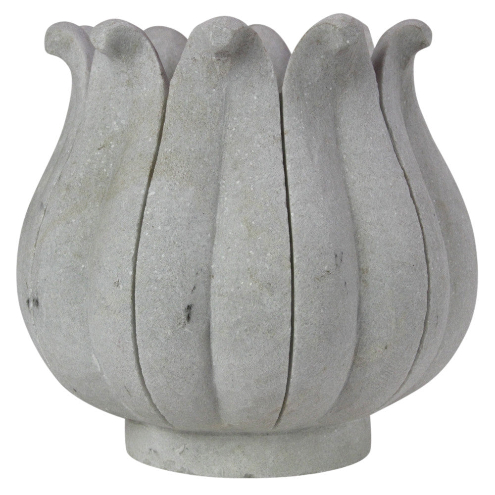 Large Marble Lotus Bud Vase