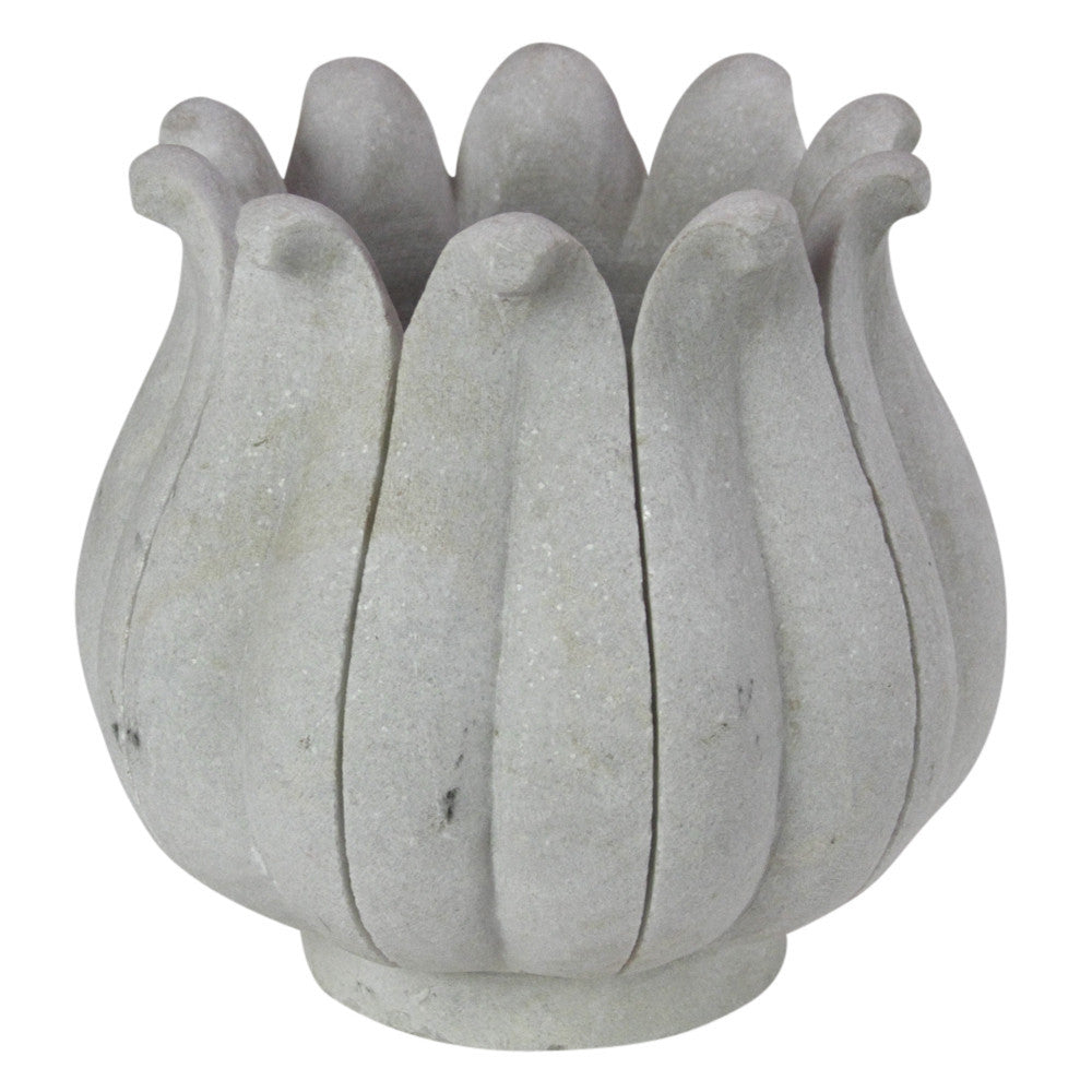 Large Marble Lotus Bud Vase