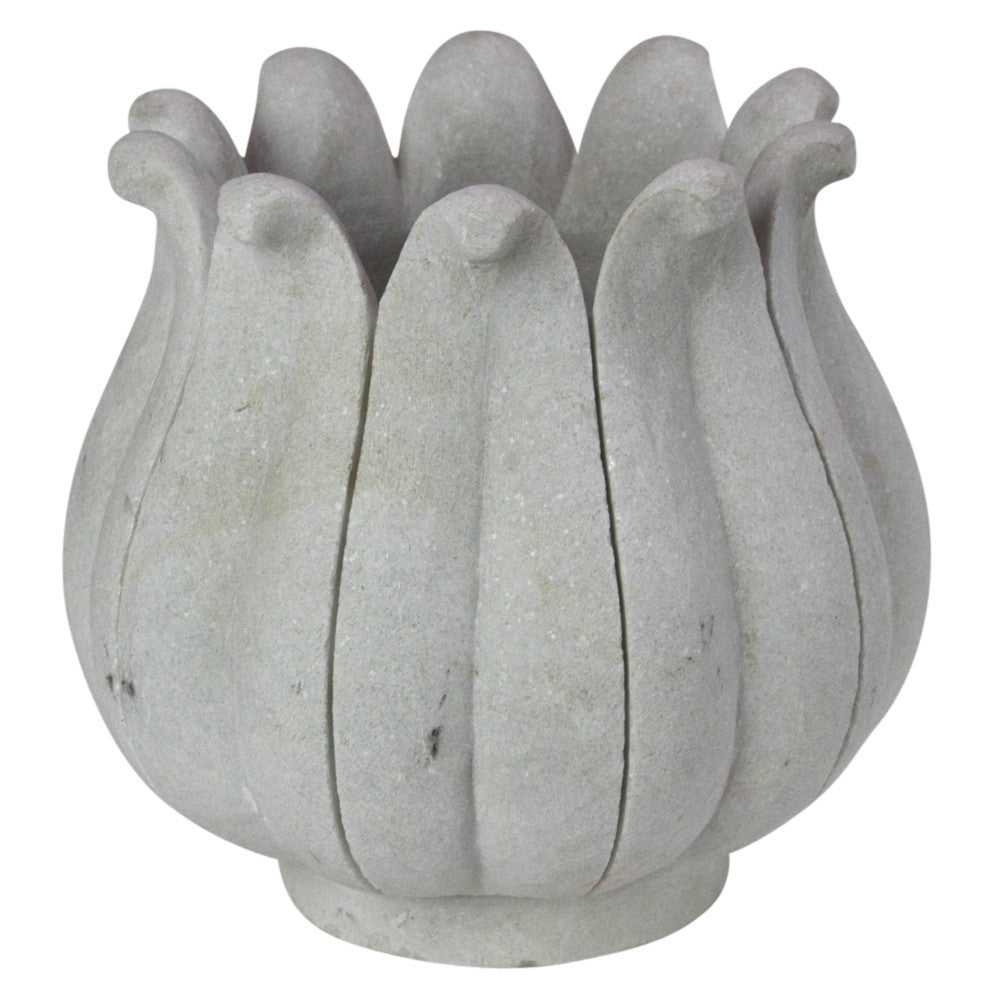 Large Marble Lotus Bud Vase