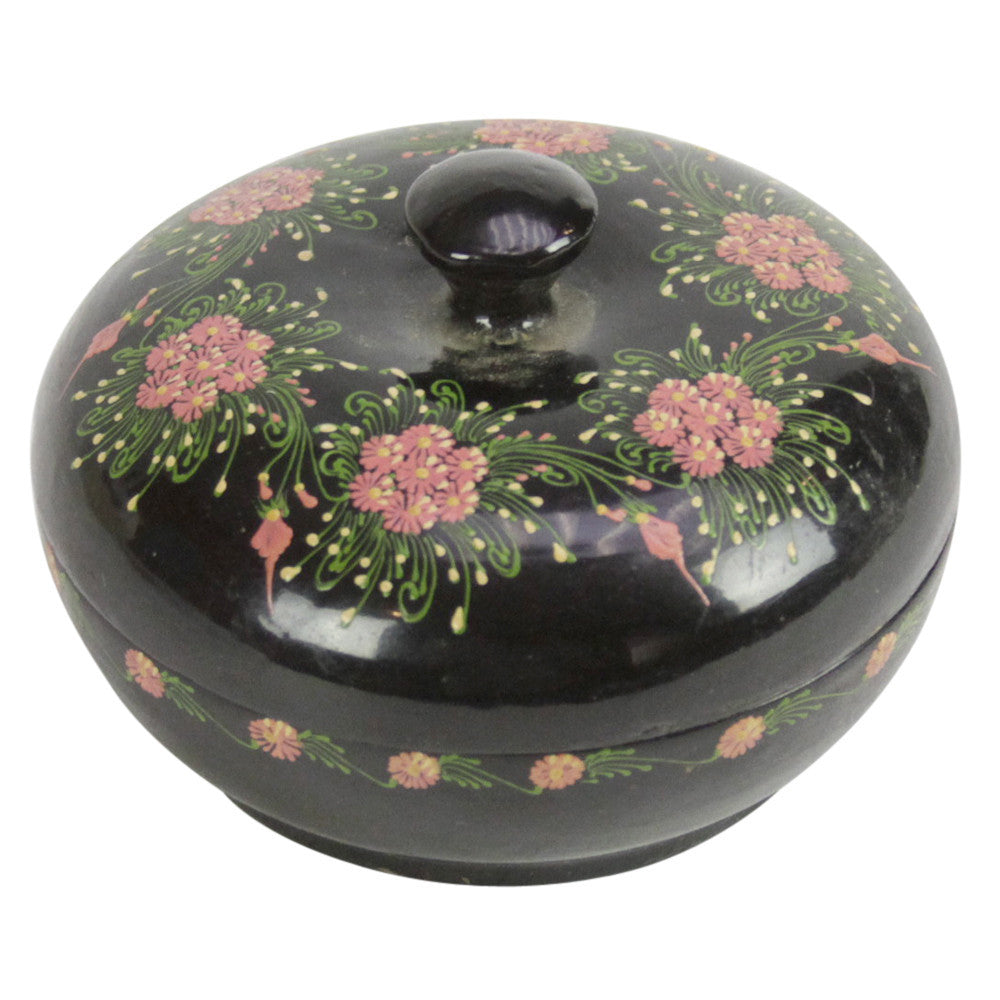 Ebony Floral Kashmiri Painted Box