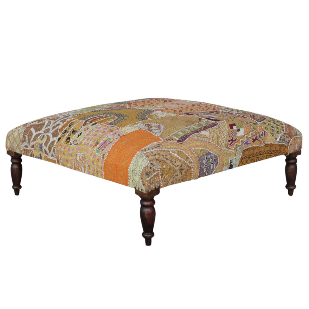 Tapestry Upholstered Ottoman